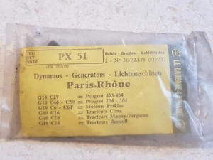 New NOS PEUGEOT 403 Broom Set (Coal) PX 51 Dynamo PARIS RHONE G10 - Picture 1 of 2