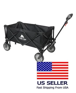 Ozark Trail Multi-Purpose Big Bucket Cart, Black Wagon, Height 24" - Picture 1 of 16