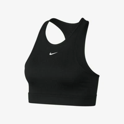 Women's Nike Swoosh Sports Bra AO7571 010 Black size XS~XL - Image 1 of 4
