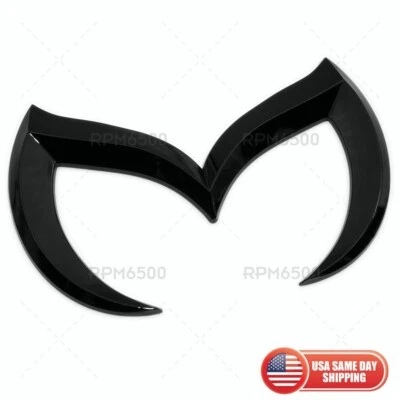 Mazda 3D Gloss Black Bat Batman Style Back Trunk Emblem Badge Sticker Sport - Image 1 of 4