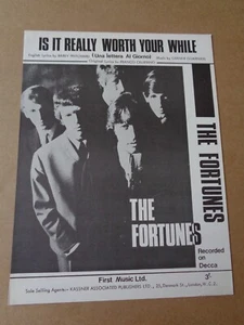 Fortunes - Is It Really Worth Your While sheet music - Picture 1 of 1