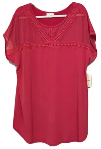 NEW size 3X Misia top coral pink knit - Picture 1 of 5