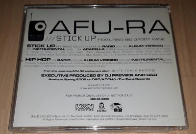 AFU-RA ft. BIG DADDY KANE - Stick Up - US PROMO CD Single RAP Hip Hop DJ PREMIER - Bild 1 von 3