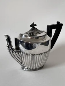 VICTORIAN Antique James Dixon & Sons Silver Plated Teapot – Ribbed Style - Picture 1 of 12