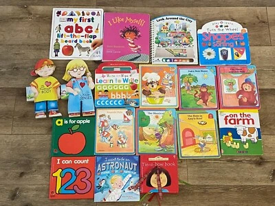 Lot of 18 Educational Board Books- My First abc Lift the Flap Book, Shapes and S - Image 1 of 4