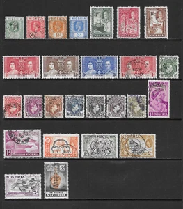 NIGERIA VARIOS NÚMEROS USADOS 1914 A 1953 - Imagen 1 de 2