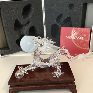 Swarovski Silver Crystal Dragon 7550 NR 000 005 Zodiac MIB W/ COA - Picture 1 of 12