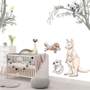 Australian Animals Koala Kangaroo Wall Fabric Decal Set Sticker Baby Room Decor - Picture 1 of 6