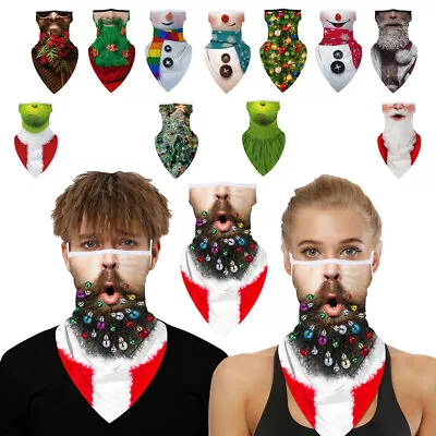 Christmas Balaclava Cycling Neck Tube Scarf Snood Biker Face Mask Warmer Bandana - Image 1 of 4