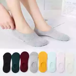 10 Pairs Women Invisible Socks No Show Nonslip Loafer Low Cut Solid Cotton 6-11 - Picture 1 of 5