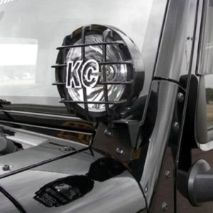 KC HiLiTES 07-18 for Jeep JK A-Pillar Windshield Light Mount Bracket Set (Pair) - Picture 1 of 8