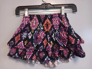 Gymboree Skirt / Skort size 6, Layered ruffle skirt, Funky print w black shorts - Picture 1 of 5