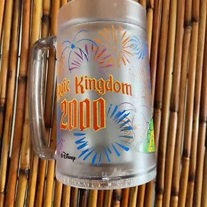 Disney 2000 Magic Kingdom Cup Mug Glass Freeze Thermo Cup- Free Shipping - Picture 1 of 3