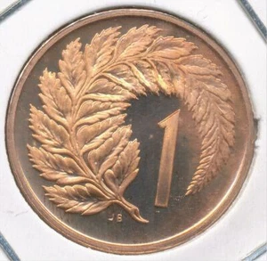 Nueva Zelanda 1975 un centavo 1c Isabel II - prueba - Imagen 1 de 3