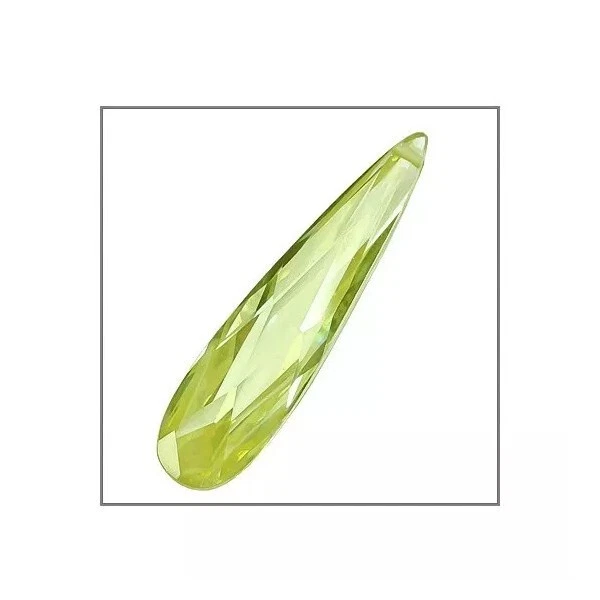 Cuenta colgante briolette lágrima plana facetada circonita cúbica 9 x 36 mm (1,4") Foto 1 de 1