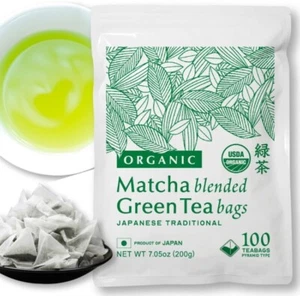 Japanese Organic green tea with matcha 100 packs (2g x 100 pieces) Gold Award - Picture 1 of 7