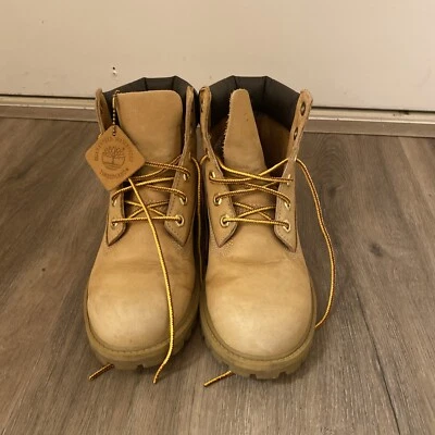 "Timberland 12909 Botas impermeables para niños grandes trigo nobuck niños - talla 3,5""" Foto 1 de 4