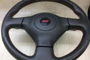 JDM Subaru Impreza WRX STi GDB G Kouki Genuine Leather Steering Wheel Used - Picture 1 of 10