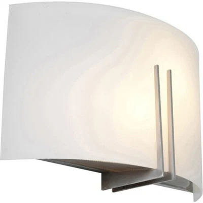 Prong 2 Light 12 inch Brushed Steel ADA Wall Sconce Wall Light NEW 20447-bs/Wht - Image 1 of 4