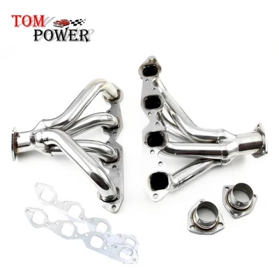 Chevy BBC 454 Block Hugger Headers Stainless Steel Center Dump Exhaust Manifold - Image 1 of 4