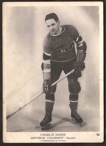 1939-40 Charlie Sands Hockey Card OPC V301-1 Montreal Canadiens Card #56 NHL - Picture 1 of 2