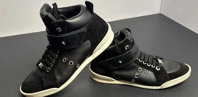 JIMMY CHOO Sneakers Leather Lasercut Accents Size 43 - Image 1 of 4