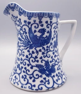 VINTAGE Phoenix Blue and White Pitcher 5" Japan - Picture 1 of 11