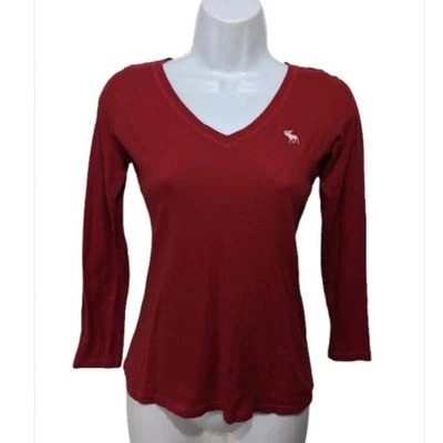 Camiseta manga larga Abercrombie & Finch para mujer S 90s Y2K School #30 Foto 1 de 4