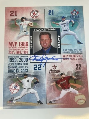 Roger Clemens 8x10 Photo Card Autograph Auto Signed MLB Authenticated HOF - Image 1 of 2
