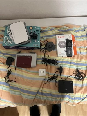 Gigaset Telefon Mit Basis Und 2x WLAN Router Und Stecker Top Zustand - Bild 1 von 4