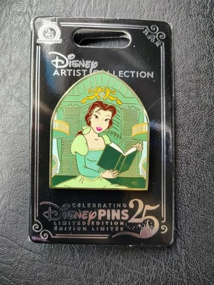 Prendedor magnético LE 2025 Disney World Artist Series Bella La Bella y la Bestia Foto 1 de 3