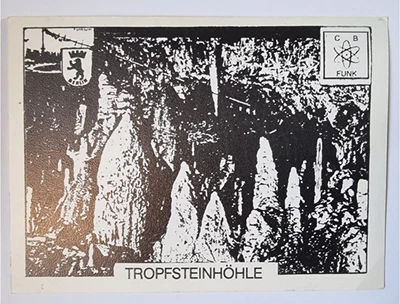 Tropfsteinhöhle QSL • Berlin CB Station • Funk Club • Handstamps • 1980s Germany - Image 1 of 2
