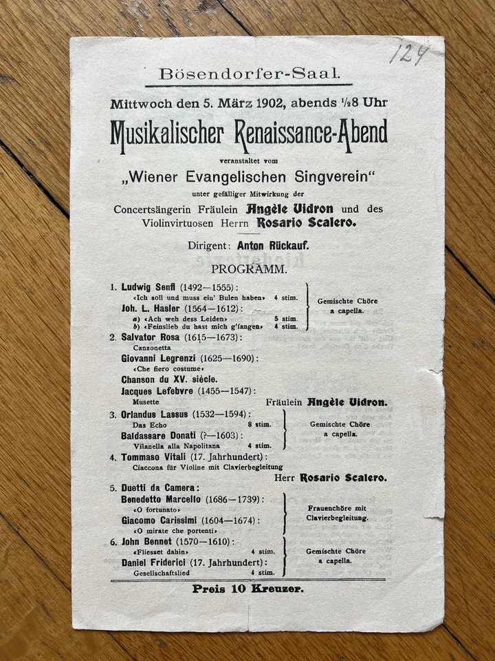 1902 ROSARIO SCALERO Wien - Bild 1 von 1