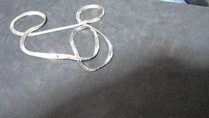 Collar de cadena de espiga flexible de 5 mm de 24 pulgadas de plata esterlina 925 sólida real - Imagen 1 de 7