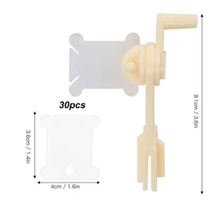 Embroidery Floss Organizer Set Cross Stitch Plastic Bobbin Manual Winding Ma HLF - Picture 1 of 12