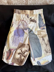 Vintage 2001 Vivienne Westwood Gold Label Bermuda Shorts in Printed Cotton XS - Picture 1 of 10
