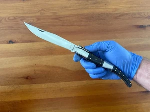 5,3" Arabischer Stil Spanisches Navaja Klappmesser Schwarz Holz Schuppen mit Ratsche - Bild 1 von 10