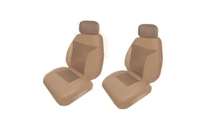 Beige Euro Cushion Lowback PU Leather Seat Covers Compatible with Chevy Van - Picture 1 of 1