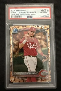 Ichiro Cano Hernandez 2025 Bowman Chrome 1st Popcorn Refractor #BCP-18 PSA 10 - Bild 1 von 2
