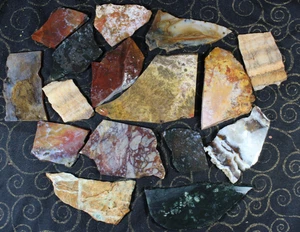 Jasper | Agate | More | Slab Lot - 1 LB, 11 Ozs - Lapidary | Crafts | Collector - Picture 1 of 14