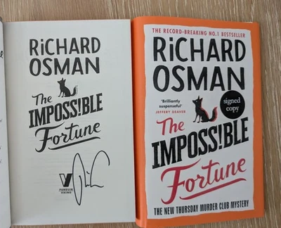RICHARD OSMAN TITLE PAGE SIGNED THE IMPOSSIBLE FORTUNE 1/1 UK HBDJ 2025 BRANDNEW - Image 1 of 4