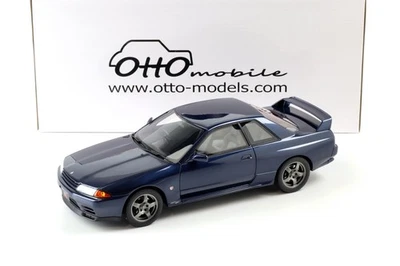 1:18 OTTO móvil OT1199 Nissan Skyline GT-R BNR32 R32 cupé azul oscuro 1993 - Imagen 1 de 4