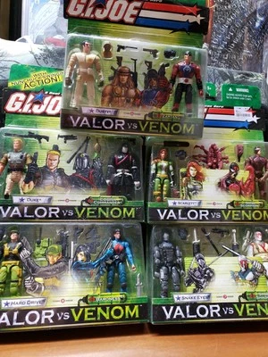 Lot Of 5 GI Joe Valor vs Venom Figure 2 Pack Set Complete  - Image 1 of 4