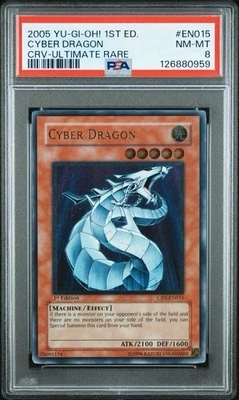 Yu-Gi-Oh! Cyber Dragon Cybernetic Rev 1st Edition Ultimate Rare CRV-EN015 PSA 8 - Image 1 of 2