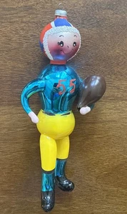 Decorazione natalizia vetro soffiato italiano calciatore De Carlini vintage anni 60 - Foto 1 di 12