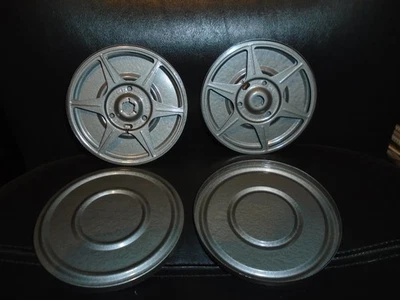 2 CARRETES DE PELÍCULA VINTAGE COMPCO CORP 8 MM 200 FT CON LATAS GRIS Foto 1 de 2