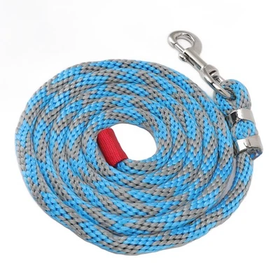 Blue Grey Nylon Horse Lead Rope Friction Free Tug Resistant Horse Rope With - image 1 of 4