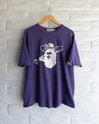 Футболка Bape Baseball Apehead A Bath Ape Y2K Streetwear Skater фиолетовая мужская L - Изображение 1 из 4