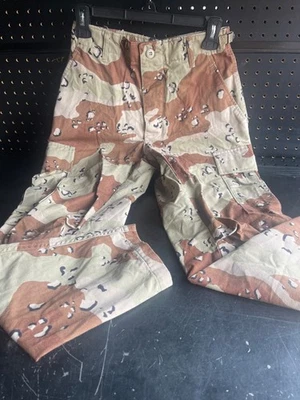 Vintage Military BDU Pants 6-Color Chocolate Chip Camo USA Combat XSmall boys - Image 1 of 4