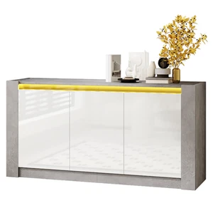 Sideboard Flurschrank Kommode Schrank Anrichte Beistellschrank mit LED-Leuchten - Bild 1 von 17